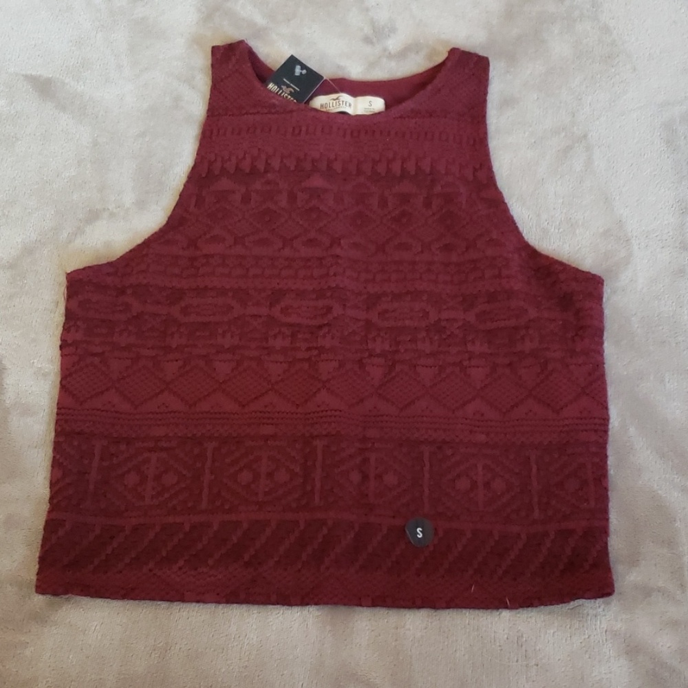 Hollister Burgundy Crop Tank